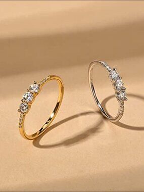 18K Yellow Gold Round Cut Moissanite Wedding Band 925 Sterling Silver Occassion